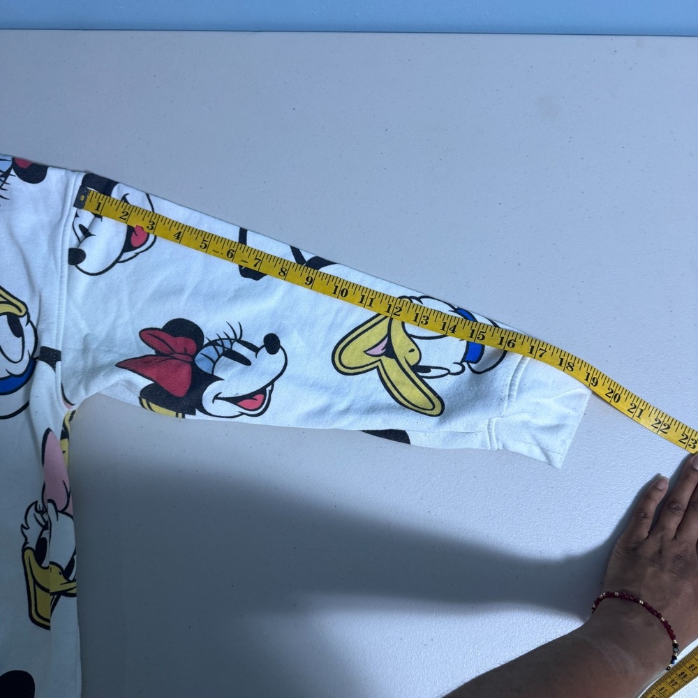 Primark Disney Minnie Pluto Mickey Women L Oversize Sweatshirt Crew Pullover - Picture 8 of 8